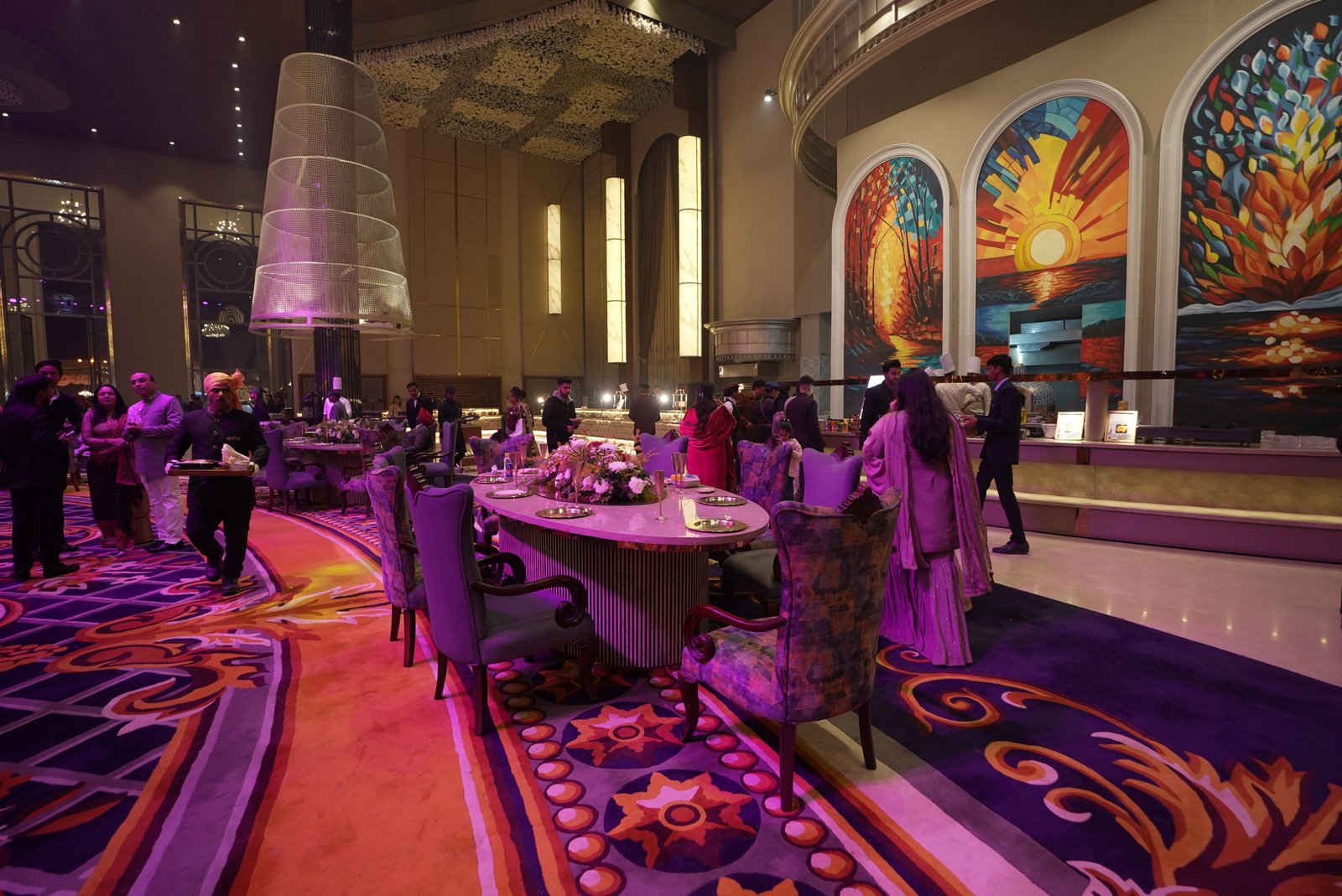 Interior architectural scope showcasing high ceiling capacities