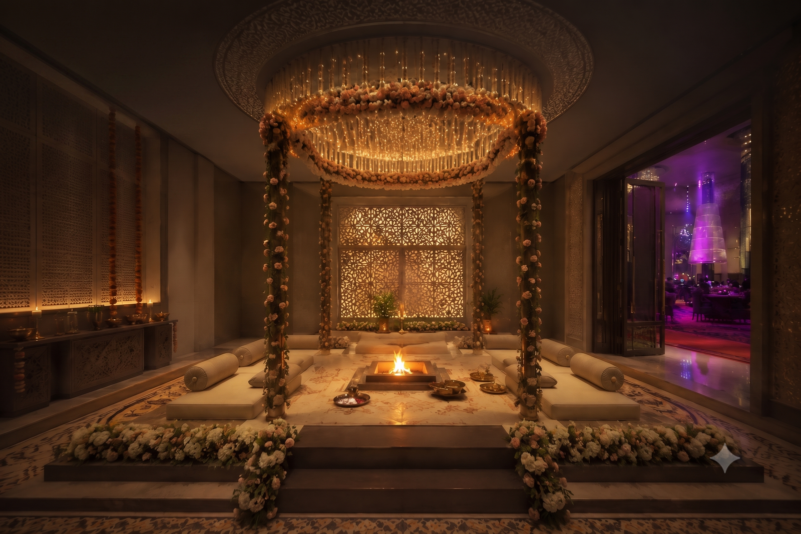 The private dedicated traditional Vedi room space